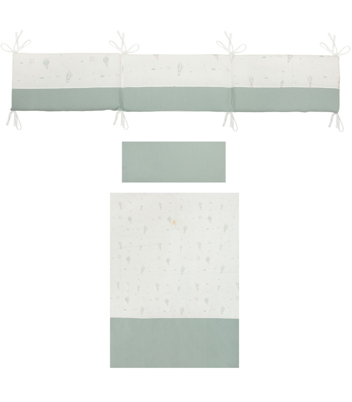 Funda nórdica cuna + Relleno + Protector Blue Sky · Bimbidreams