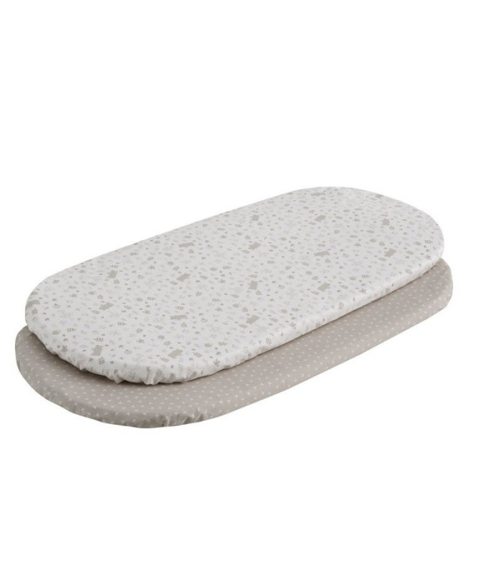 Bajera Moises/Carro Pack 2 Ud. 35X80X7 Cm Abete Beige