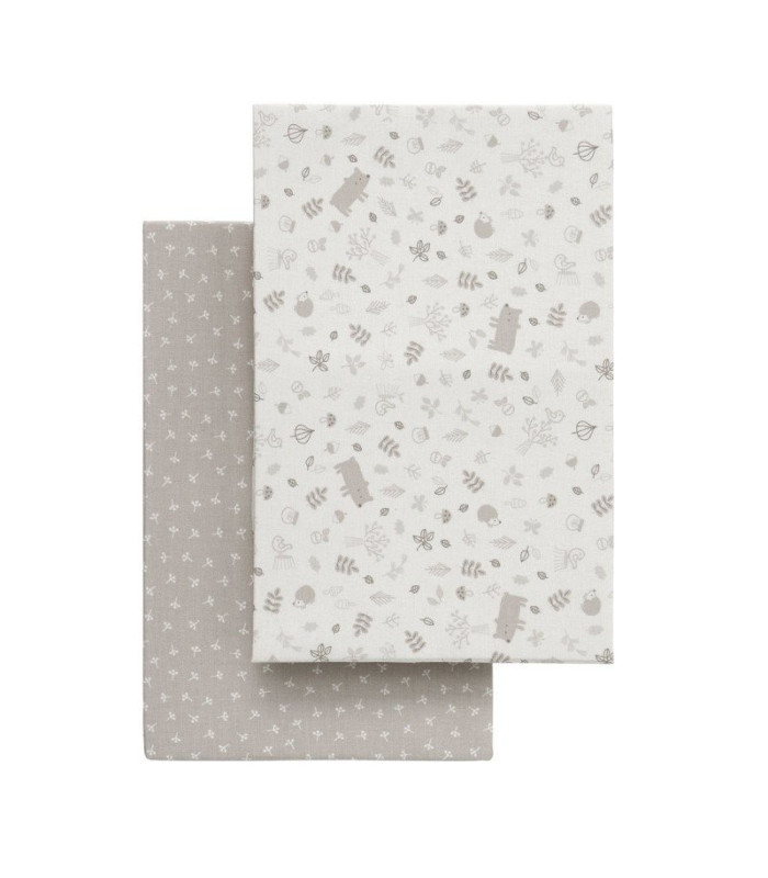 Bajera Moises/Carro Pack 2 Ud. 35X80X7 Cm Abete Beige