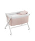 Minicuna Tijera Madera Plumeti Rosa/Bco 55X87X74 Cm