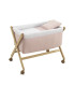 Minicuna Tijera Madera Plumeti Rosa/Natural 55X87X74 Cm
