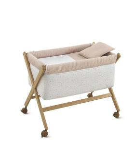 Minicuna Tijera Madera Rabbit Beige/Natural 55X87X74 Cm