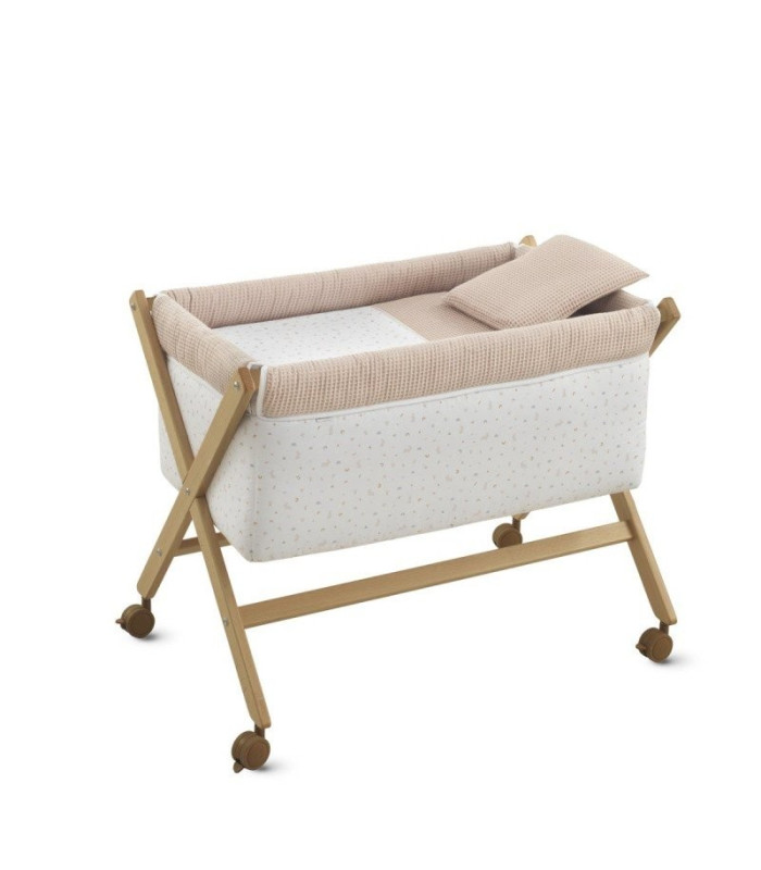 Minicuna Tijera Madera Rabbit Beige/Natural 55X87X74 Cm