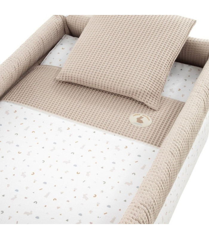 Minicuna Tijera Madera Rabbit Beige/Natural 55X87X74 Cm