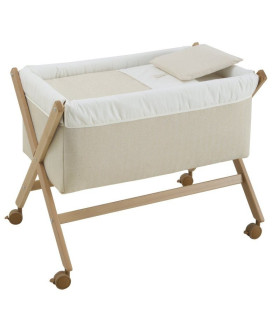 Minicuna Tijera Madera Lino Beige/Natural