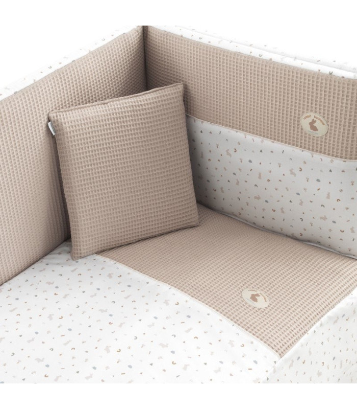 Jgo 2 Pcs.Colcha I-V. Cuna 60 Rabbit Beige 60X120X3 Cm