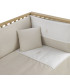 Jgo 2 Pcs.Colcha I-V. Cuna 60 Lino Beige