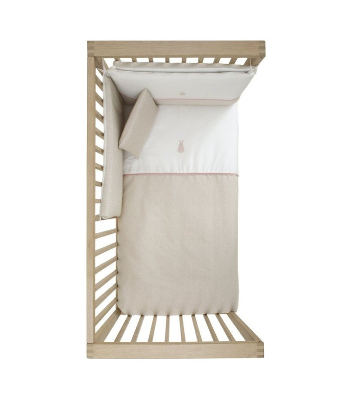Cambrass Juego 2 Piezas Colcha Invierno-Verano Cuna 60 Lino Rosa Outlet
