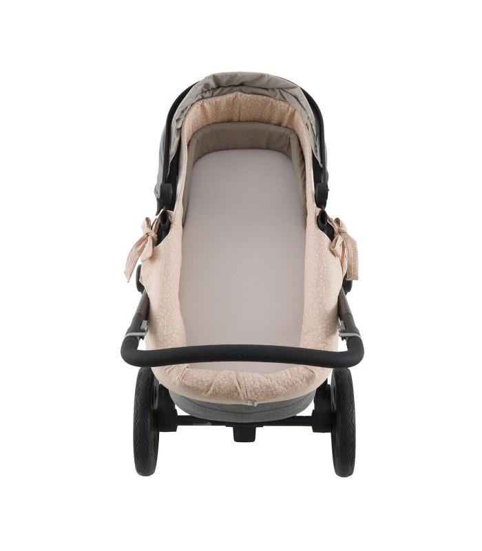 Vestidura de Capazo Reversible con Cremallera Rustic Beige · Cambrass