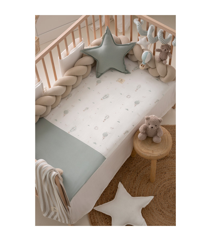 Edredón con Protector cuna Blue Sky · Bimbidreams