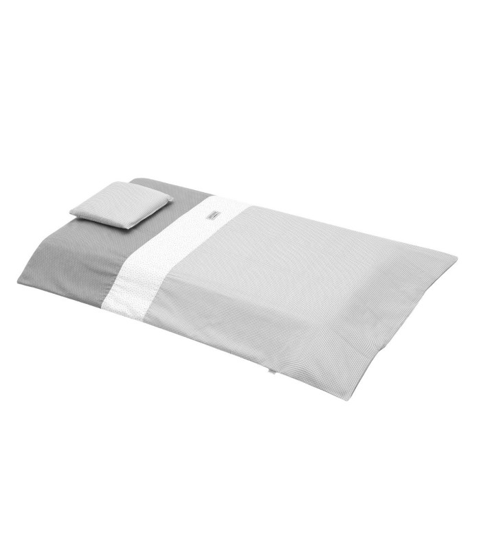 Cambrass Juego 2 Piezas Funda Nórdica Cuna 70 Vichy 10 Gris Outlet