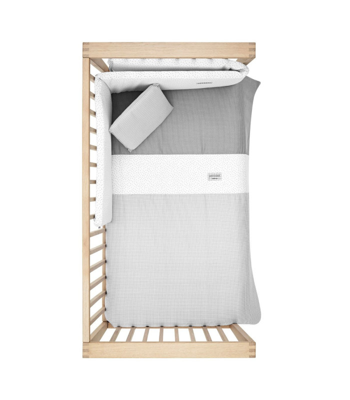 Cambrass Juego 2 Piezas Funda Nórdica Cuna 70 Vichy 10 Gris Outlet