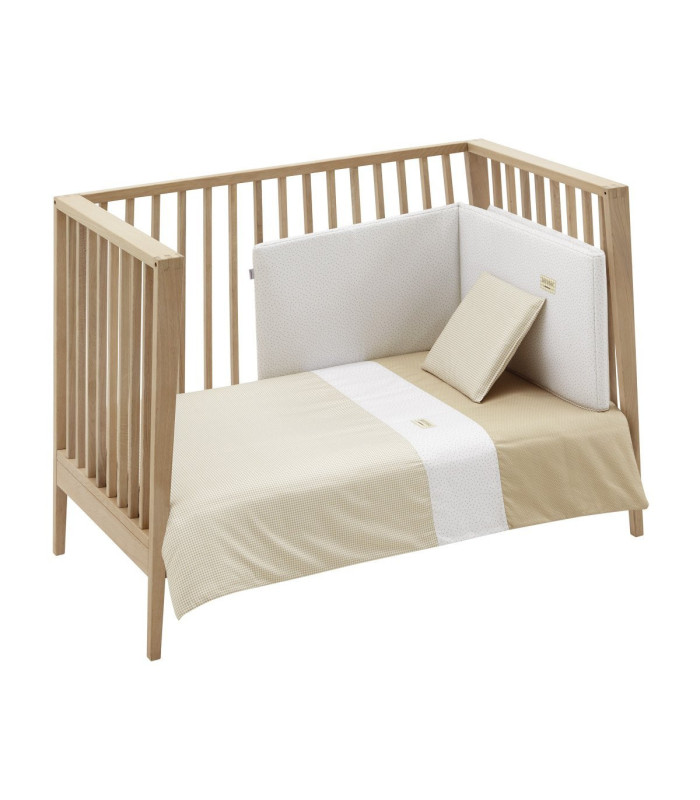 Cambrass Juego 2 Piezas Funda Nórdica Cuna 70 Vichy 10 Beige Outlet