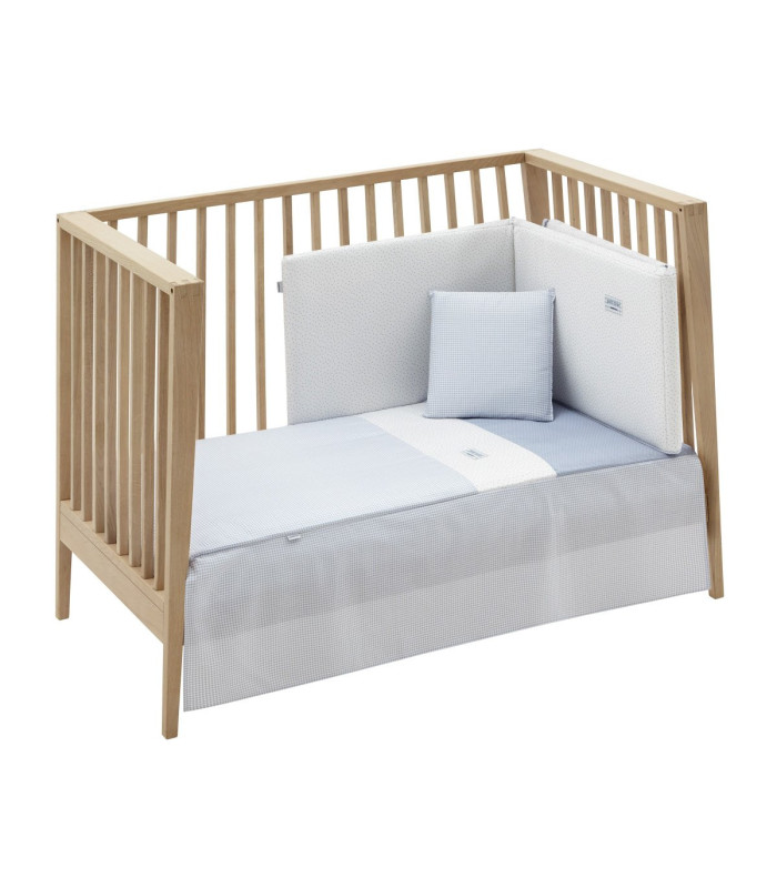 Cambrass Juego 2 Piezas Colcha Invierno-Verano Cuna 70 Vichy 10 Celeste Outlet