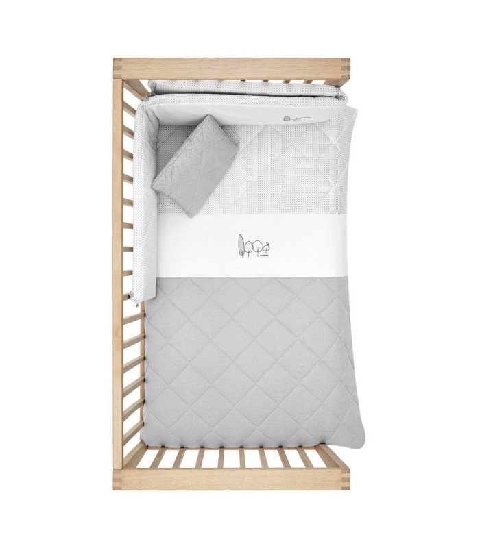 Cambrass Juego 2 Piezas Funda Nórdica Cuna 70 Essentia Gris Outlet