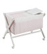 Minicuna Tijera Madera Soft Rosa/Bco