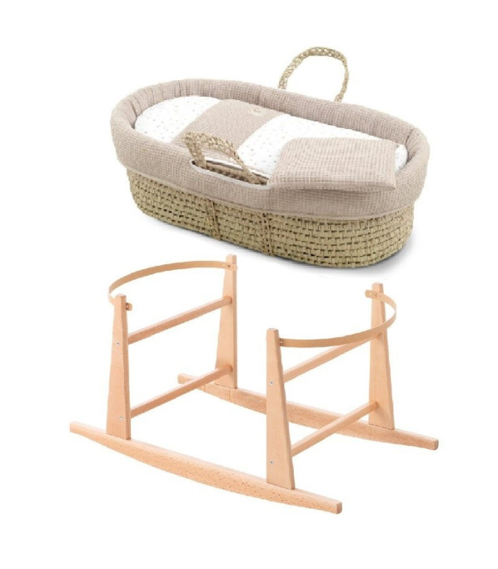 Moisés de Palma con Patas Natural Rabbit Beige · Cambrass