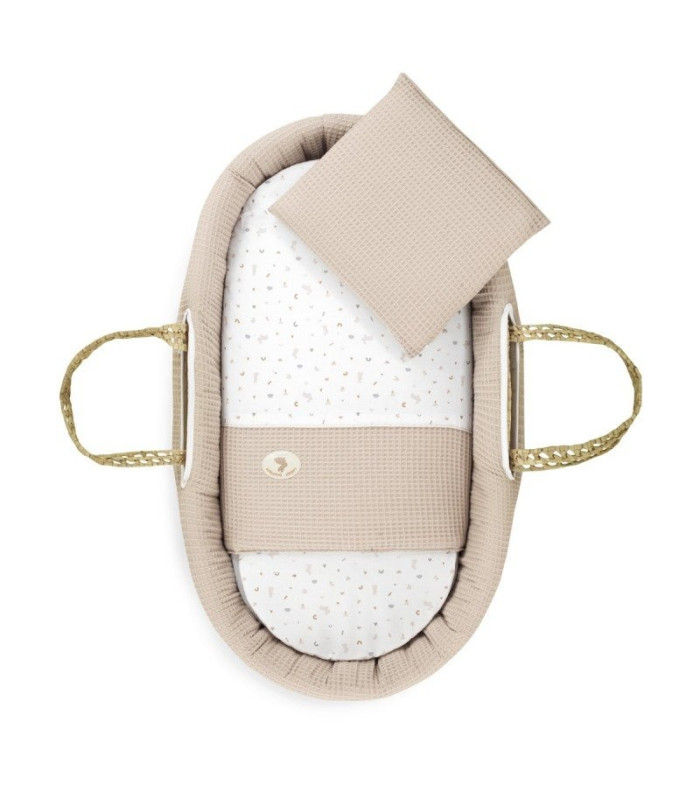 Moisés de Palma con Patas Natural Rabbit Beige · Cambrass