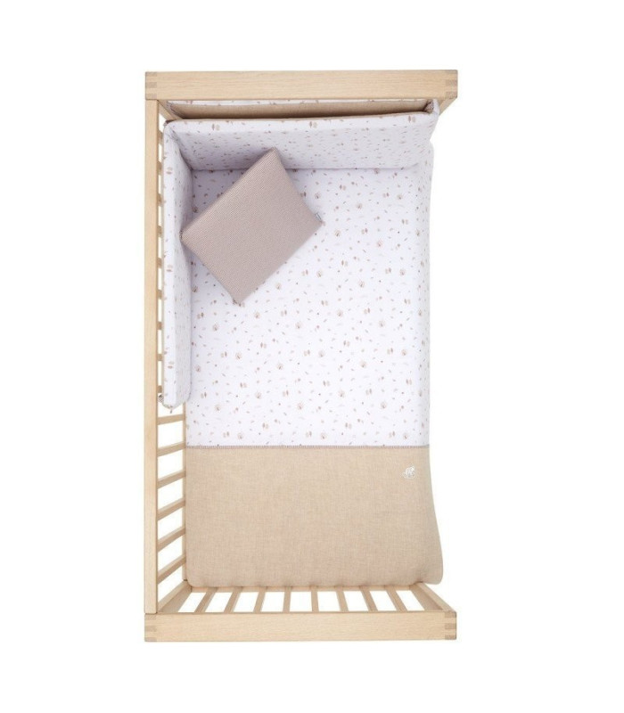 Cambrass Juego 2 Piezas Funda Nórdica Cuna 70 Greeny Beige Outlet