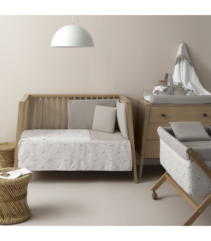 Minicuna Tijera Madera Abete Beige/Natural 55X87X74 Cm