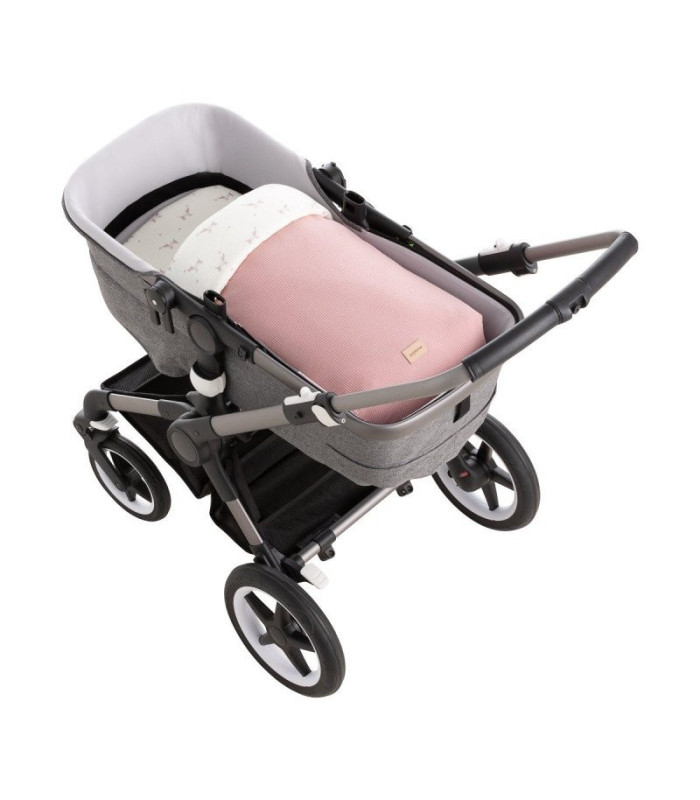 Saco Capazo + Colchoneta Puppy Rosa 35X80X6 Cm