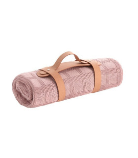 Manta Punto Bamboo Squares Blush