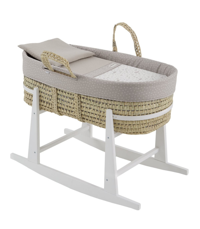 Moisés de Palma con Patas Blancas Abete Beige · Cambrass