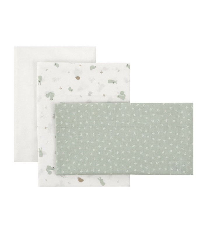 Sábana Cuna 70 Ardi Verde 3 pcs Cambrass