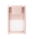 Minicuna Tijera Madera Blanca Calma Rosa