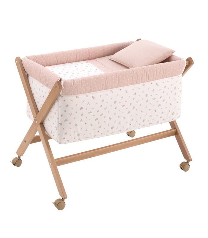 Minicuna Tijera Madera Natural Calma Rosa
