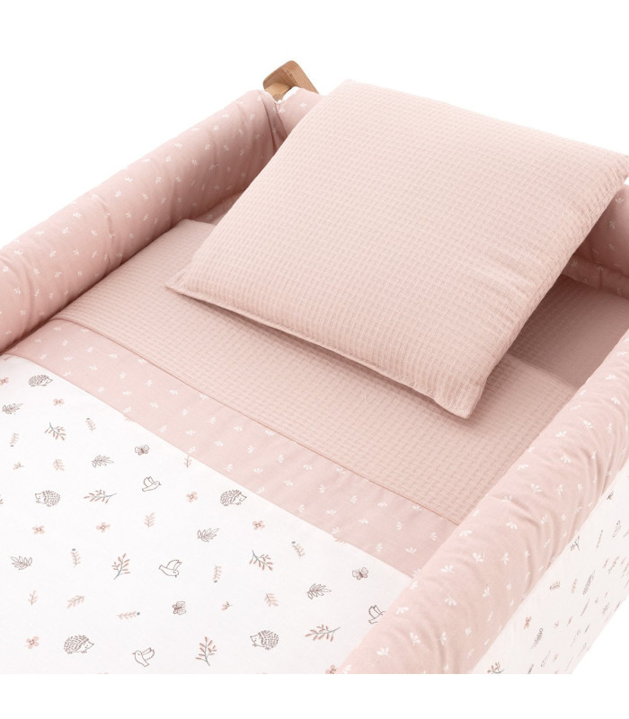 Minicuna Tijera Madera Natural Calma Rosa