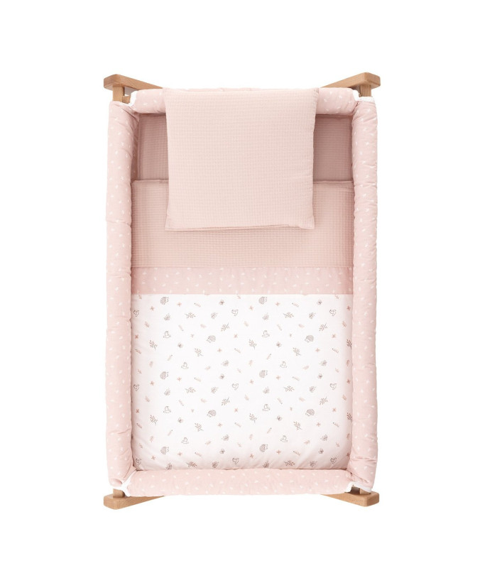 Minicuna Tijera Madera Natural Calma Rosa