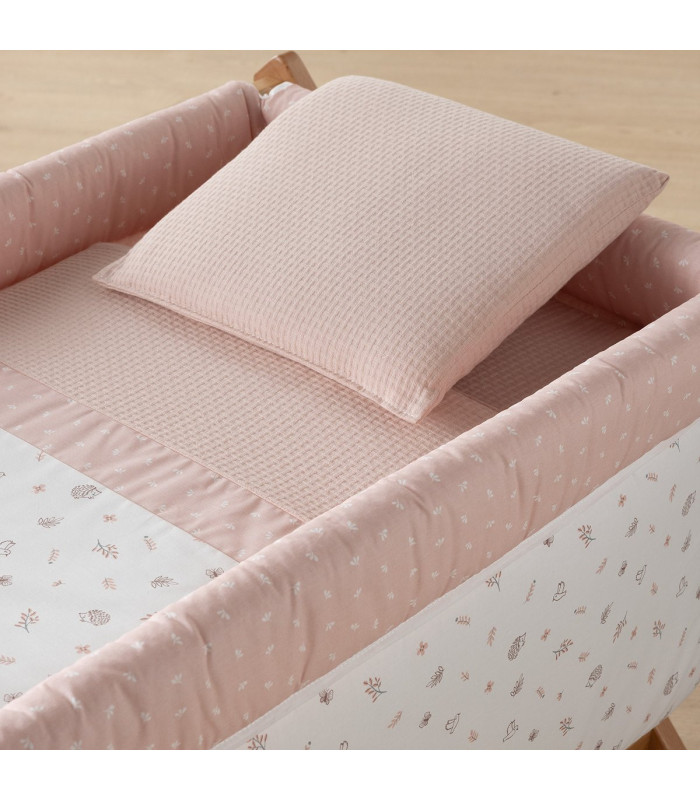 Minicuna Tijera Madera Natural Calma Rosa