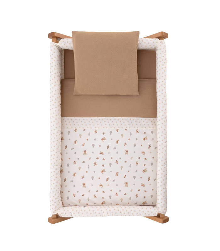 Minicuna Tijera Madera Natural Senda Beige