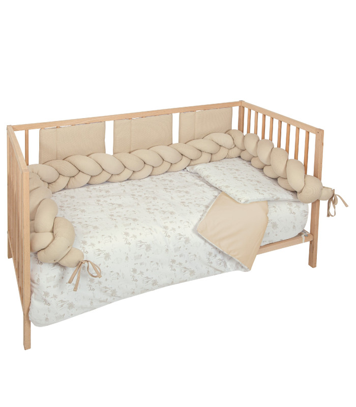Protector de cuna trenza 230 cm