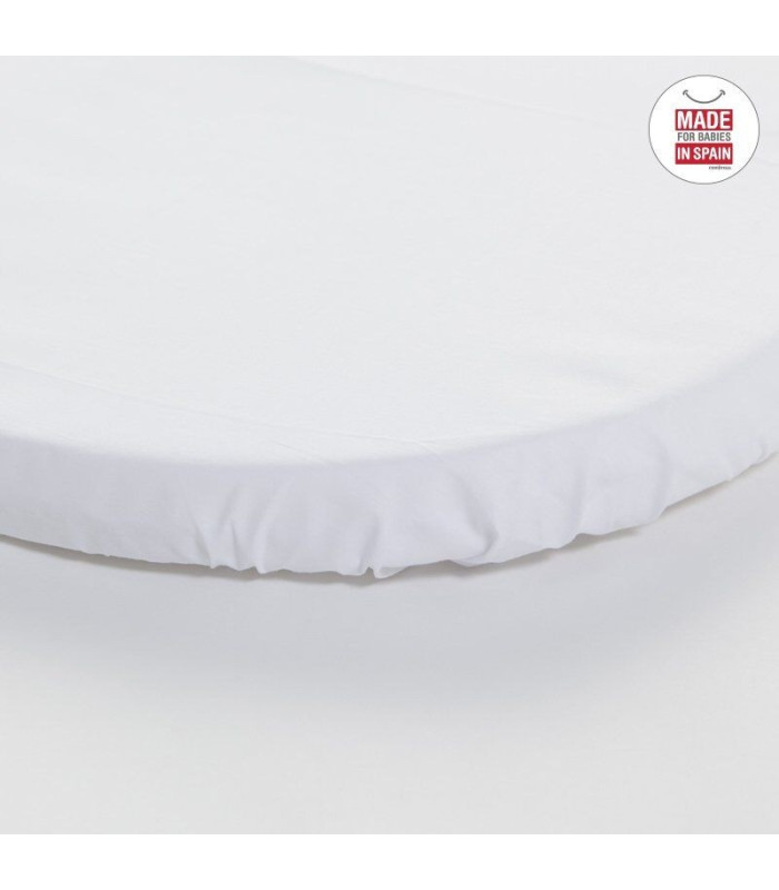 Sabana Bajera Ajust.Moises/Car 35X80X7 Cm Liso E Blanco