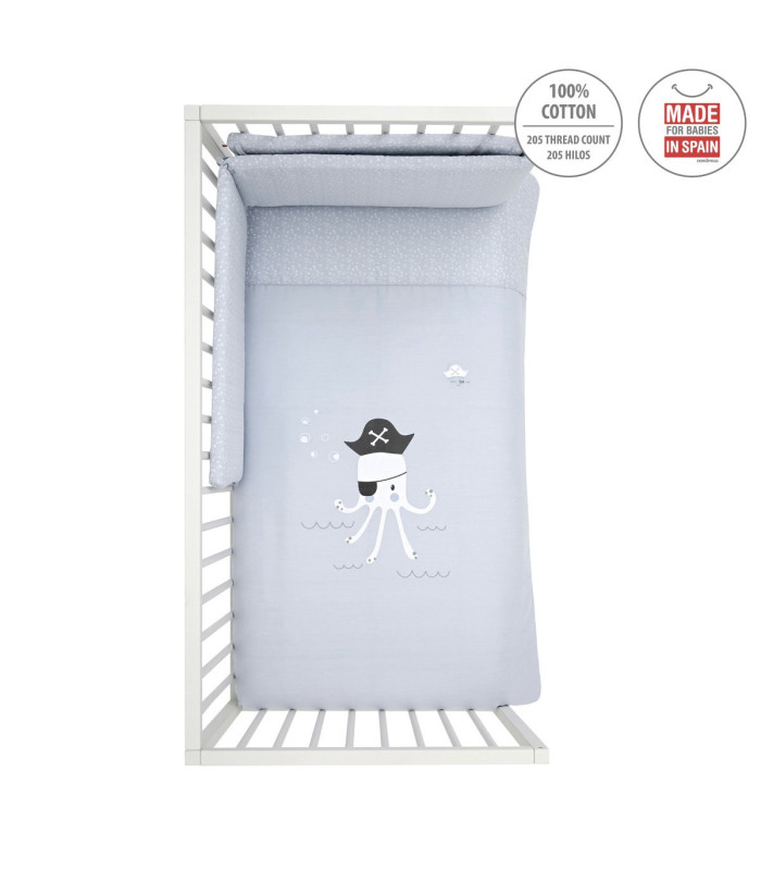 Cambrass Juego 2 Piezas Funda Nórdica Cuna 70 Be Ocean Gris Outlet