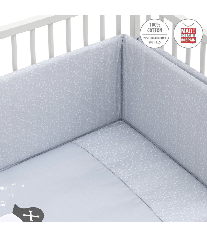 Cambrass Juego 2 Piezas Funda Nórdica Cuna 70 Be Ocean Gris Outlet