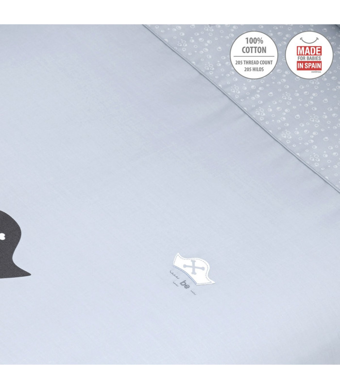 Cambrass Juego 2 Piezas Funda Nórdica Cuna 70 Be Ocean Gris Outlet