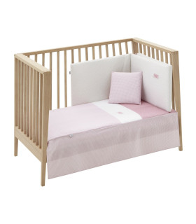 Cambrass Juego 2 Piezas Colcha Invierno-Verano Cuna 70 Vichy 10 Rosa Outlet