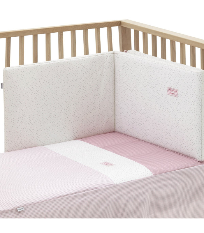 Cambrass Juego 2 Piezas Colcha Invierno-Verano Cuna 70 Vichy 10 Rosa Outlet