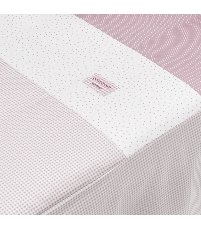 Cambrass Juego 2 Piezas Colcha Invierno-Verano Cuna 70 Vichy 10 Rosa Outlet