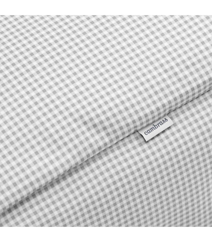 Cambrass Juego 2 Piezas Colcha Invierno-Verano Cuna 70 Vichy 10 Gris Outlet