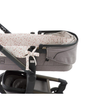Vestidura de Capazo Reversible con Cremallera Naturale Rosa · Cambrass