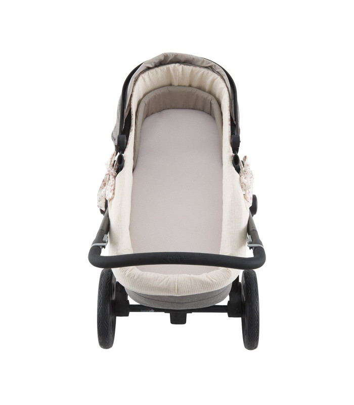 Vestidura de Capazo Reversible con Cremallera Naturale Rosa · Cambrass