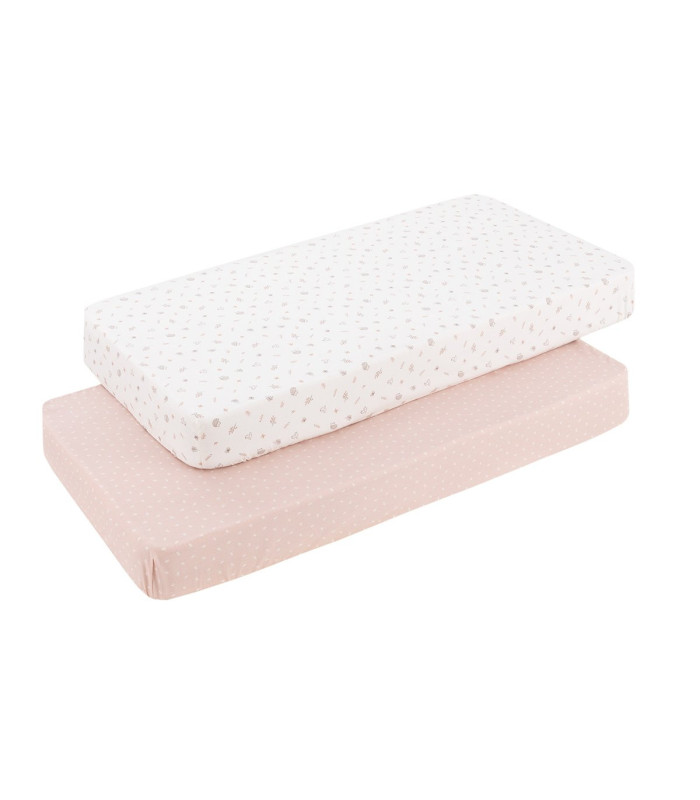 Bajera Cuna 60 Pack 2 Calma Rosa Cambrass