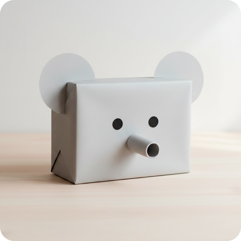 Envolver regalo con forma de elefante